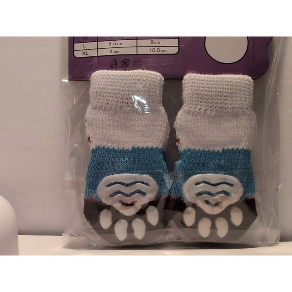 Pet Socks Medium Non Skid 2 Sets Of 4 Anti Slip 3cm x 7.5cm New - Picture 6 of 7